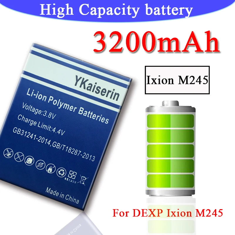 Литий ионный аккумулятор Ixion M245 3200 мАч для DEXP M 245 батарея смартфона + трек