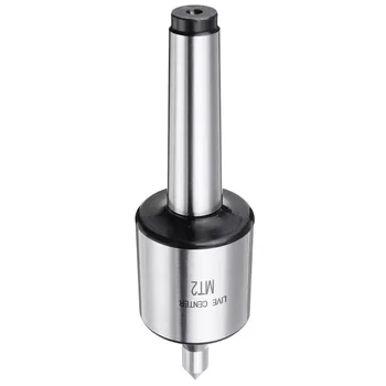 

1pc Silver MT2 0.001 Precision Lathe Center Triple Taper Bearing Tools 5000rpm Alloy Steel Through Heat