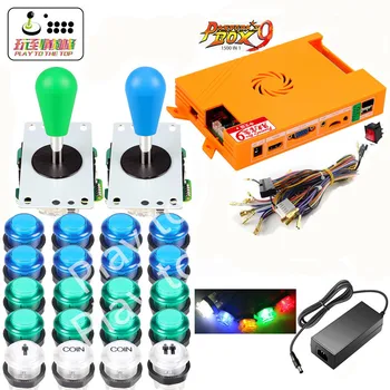 

2 Player DIY Arcade Kit Pandora box 9 1500 in 1 game board and 5Pin joystick American HAPP Style Push Button for Arcade Machine