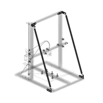 

For 3D Printer Parts Upgrade Supporting Pull Rod Kit Compatible with Creality CR-10/CR-10S/CR-10 S4 TEVO Tornado 3D Printer