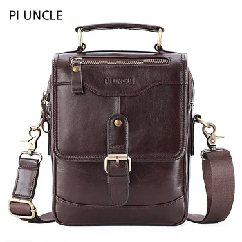 

PI UNCLE Designers Brand Genuine Leather Men's Messenger Shoulder Bags Crossbody Fashion Male Travel New Handbag Vintage Cowhide