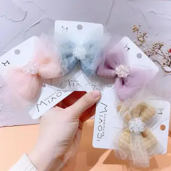 

Spring And Summer New Girls Princess Lace Bow Hair Clip Childrens Fabric Duck Clip Side Clip Headdress Hair Pin Accessories