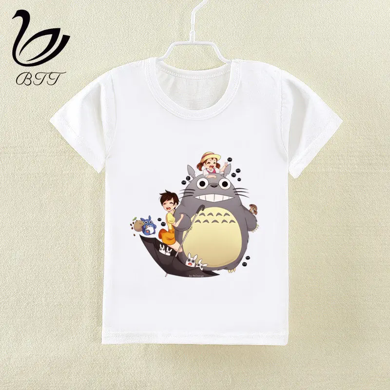 Miyazaki Hayao Kawaii Totoro/футболка с японским аниме новая футболка с принтом летние топы с короткими рукавами и круглым вырезом, Детская Повседневная футболка