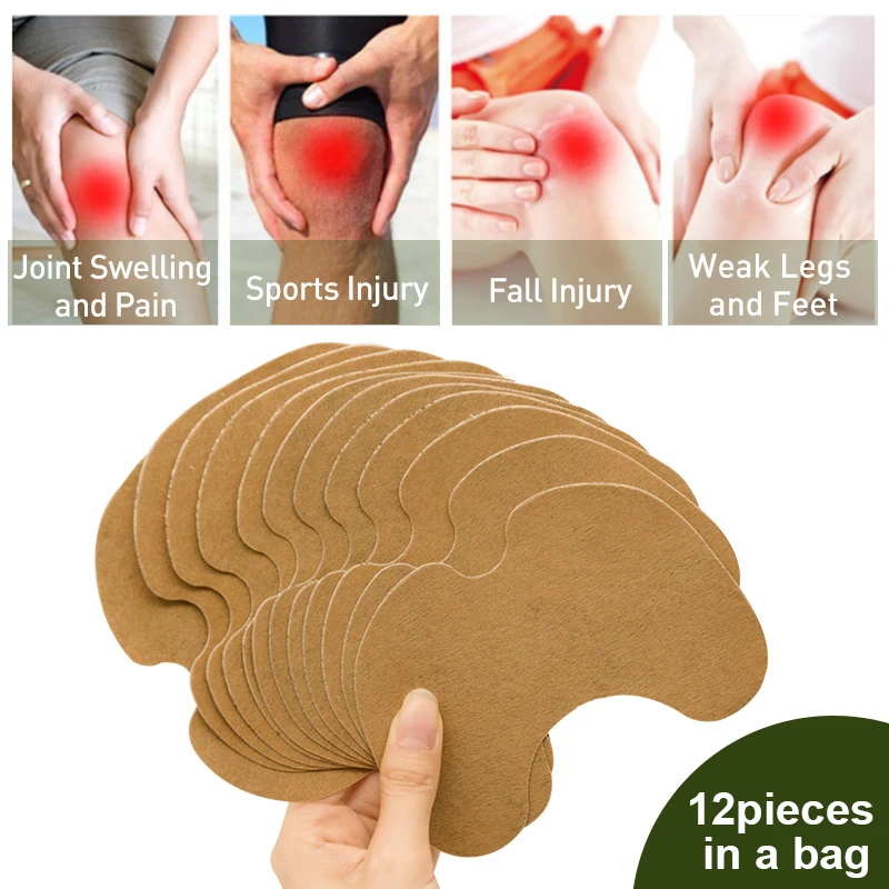 Sumifun 12Pcs/Bag New Knee Plaster Sticker Wormwood Extract Knee Joint Ache Pain Relieving Rheumatoid Arthritis Patch K04601