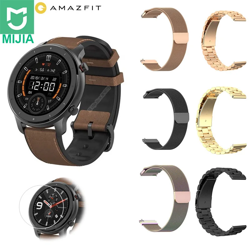 

Xiaomi Mijia Amazfit GTR 47mm Smart Watch 5ATM Waterproof Smartwatch 24Days Battery GPS Music Controlwith Screen Protector