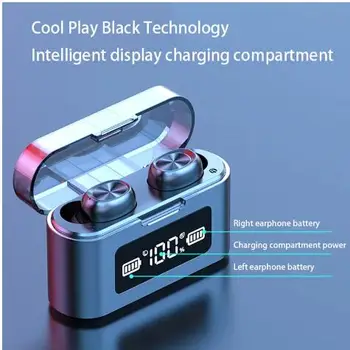 

New 2021 Wireless Bluetooth 5.1 Headphones With LED Display TWS Earphones Charging Box 2200 mAh Headset Sport Waterproof Earbuds