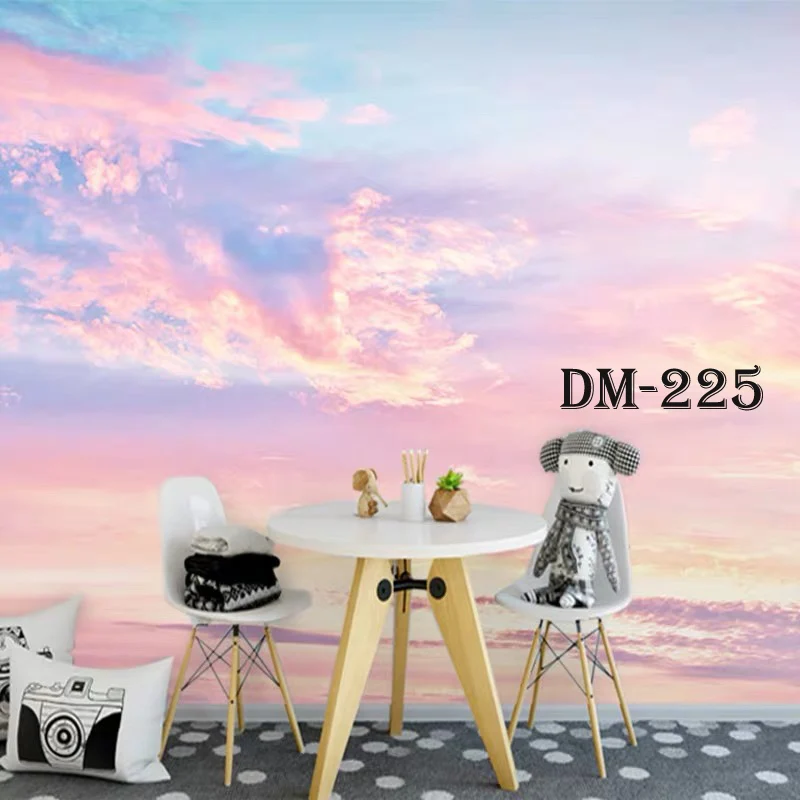 DM-225 Розовое небо облако 3d мультфильм потолочные обои фрески для девочек комната Детский сад Детская Декор стены 3d дочка настенная бумага - Цвет: DM-225