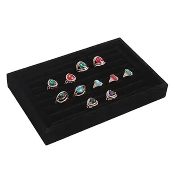 

Full Velvet Ring Earrings Display Tray Jewelry Storage Box Case Organizer Holder Jewelry Display Case Jewelry Organizer Holder