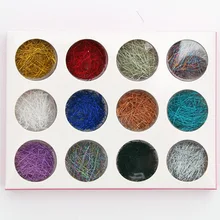 Роспись ногтей 12 цветов Маникюр золотая нить Радуга Подключение zhi в штучной упаковке полосы линии Модные Цветные смеси тонкий гвоздь линии