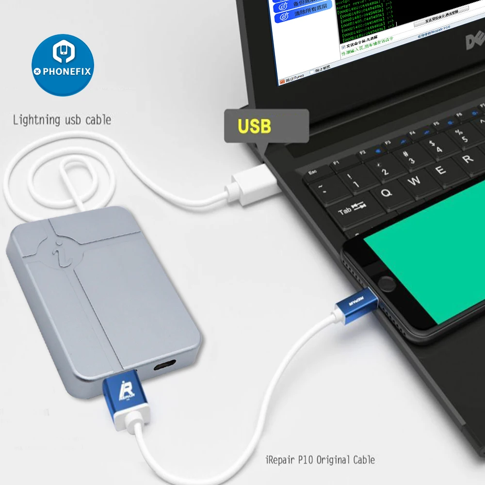 Mobile Phone Test Cable iRepair BOX P10 iBox 2 No Disassembly Hard Disk DFU Reading Writing for iPhone&iPad / DCSD Cable Used with DFU Box