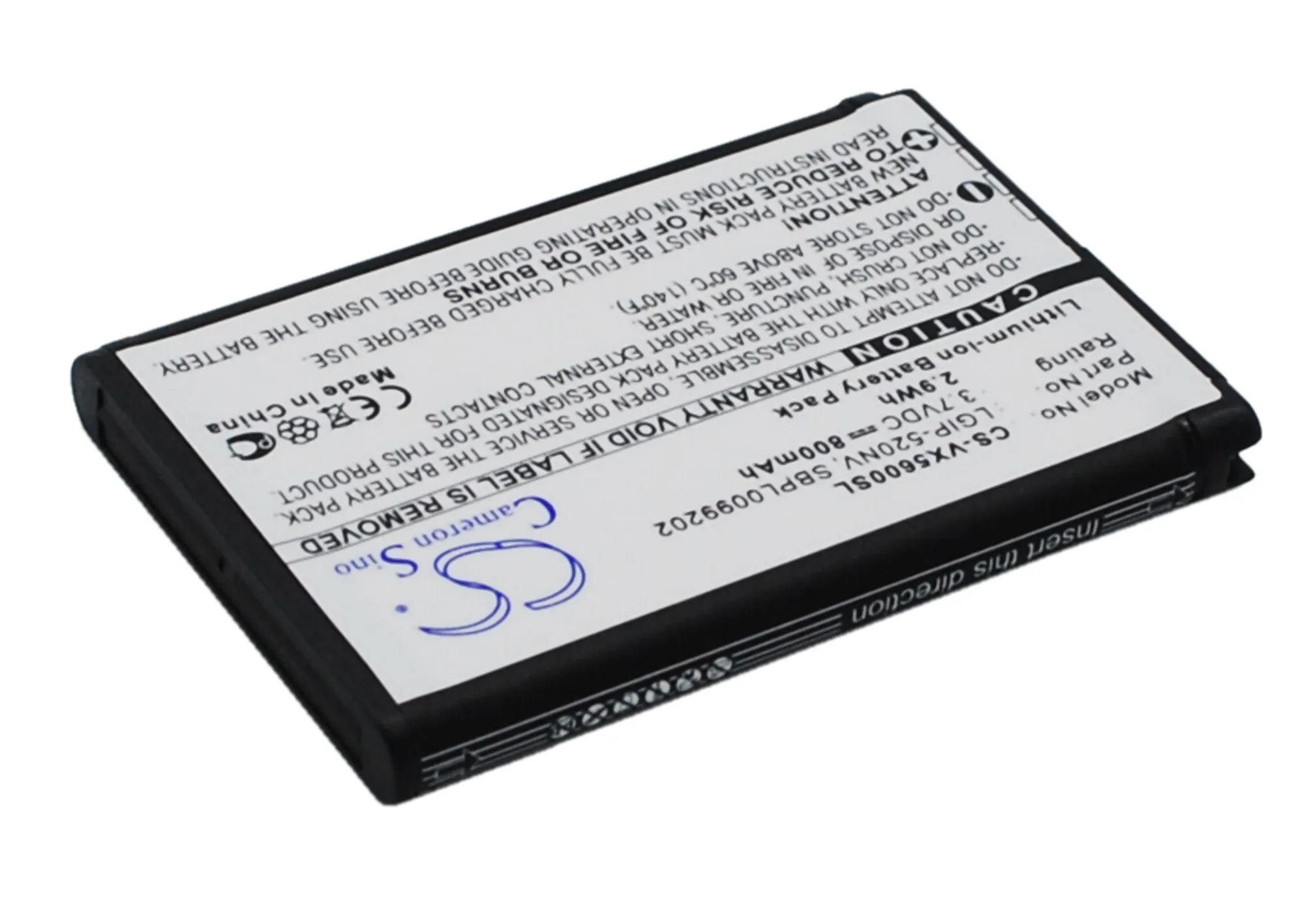 Обновленная батарея Cameron Sino для Verizon SBPL0099202 UN150 Envoy, VN150, VN150 Revere, VN270, VN270 Cosmos Touch 800mAh