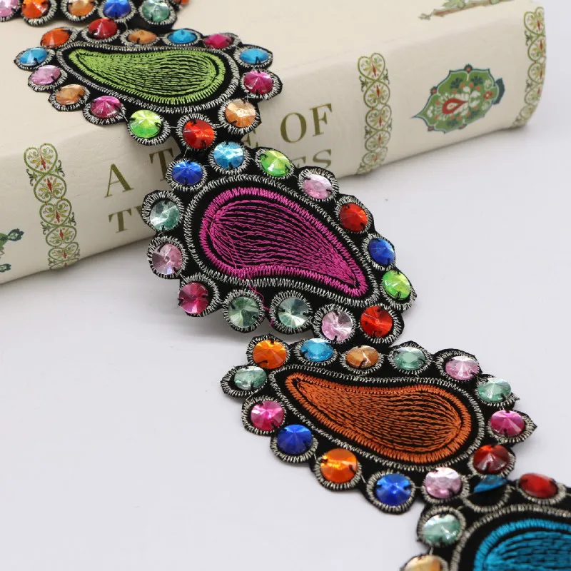 

New Style Gum Handmade Beading Ethnic-Style Lace Mixed Color Acrylic Webbing DIY Clothing Accessories
