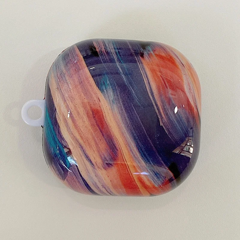 Earphone Case for Samsung Galaxy Buds Live Agate Marble Wireless Bluetooth Headset Protective Hard PC Cover