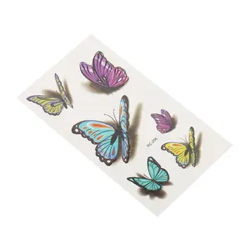 

1 Sheet 3D Colorful Butterfly Body Art Temporary Tattoos Waterproof Non-toxic Transfer Sticker