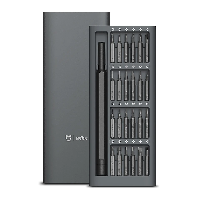 Зеленый, фиолетовый Старинный Xiaomi Mijia Wiha 24 в точном комплекте отвертки 60 Hrc Магнитный потенциал Xiaomi домашний Ремонтный комплект, инструмент Xiomi Mijia - Цвет: Зеленый, фиолетовый