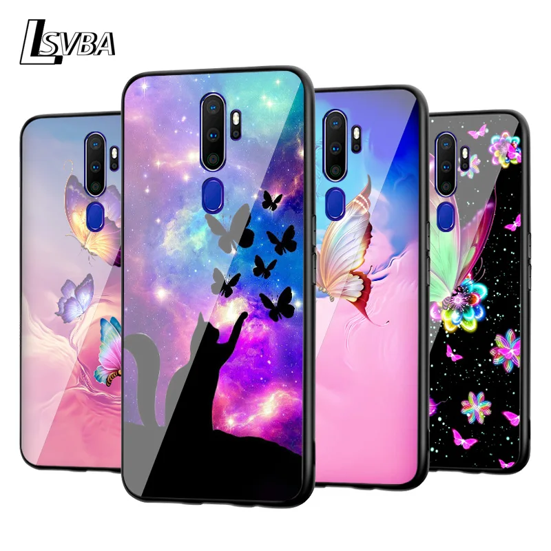 

Beautiful Colorful Butterfly Art For OPPO Reno 4 3 ACE A9 A5 F15 Realme C2 K5 K3 R17 R15 Pro 4G 5G 2020 Soft Phone Case