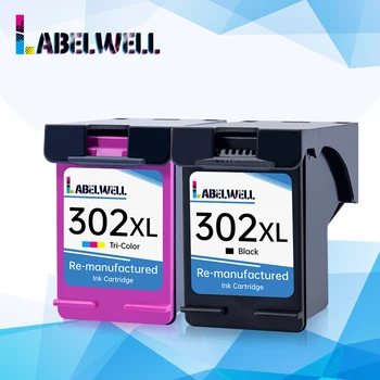 

Labelwell 302XL Compatible Ink Cartridge for HP 302 xl hp302 Deskjet 2130 2135 1110 3630 3632 Officejet 3830 3834 4650 Printer