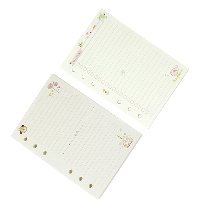 

2Pcs A5 Cute Colorful Diary Refills Spiral Notebook Replace Color Core Loose Leaf Stationery Gift School Planner Ring Binder Pap