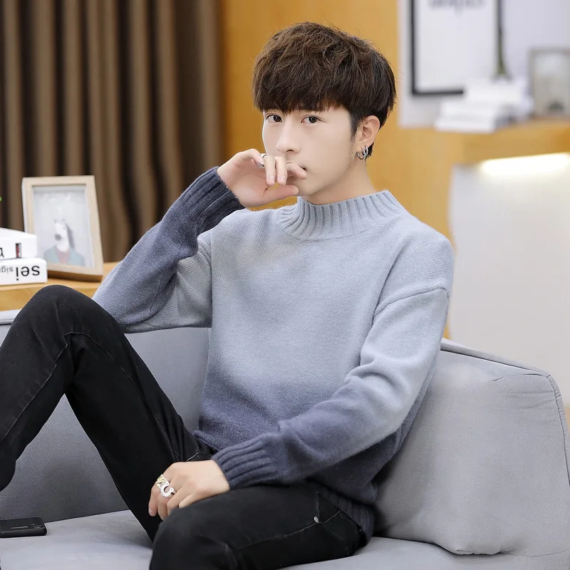 Autumn men's fashionable casual sweater stretch Pullover Autumn men's fashionable casual sweater stretch Pullover