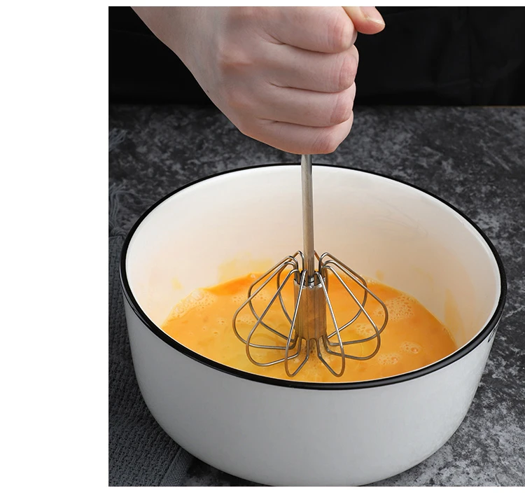 Egg Beater Stainless Steel Manual Mixer Semi-Automatic Egg Whisk Cream Mixer Suitable For Kitchen Baking Cooking Tools