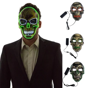 

LED Mask Halloween Clubbing Masks Skull For Cosplay Costume Skeleton New Luminous Toys