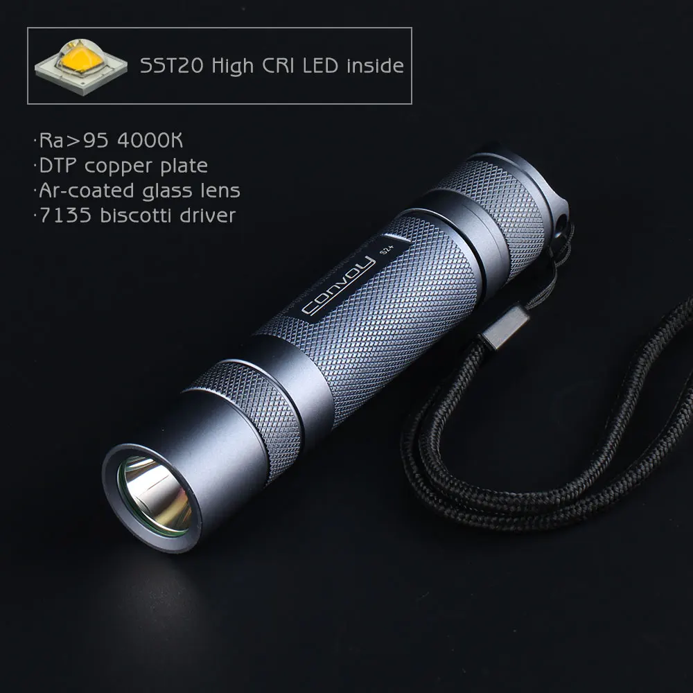 호송 S2 + SST20 손전등 Linterna LED 18650 플래시 토치 라이트 온도 보호 캠핑 하이킹 작업 조명 자전거 램프