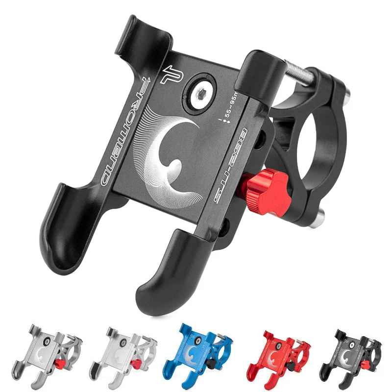 

Велосипедный держатель Promend, регулируемая подставка для телефона из алюминиевого сплава, нескользящая, для горного велосипеда, велосипедные аксессуары