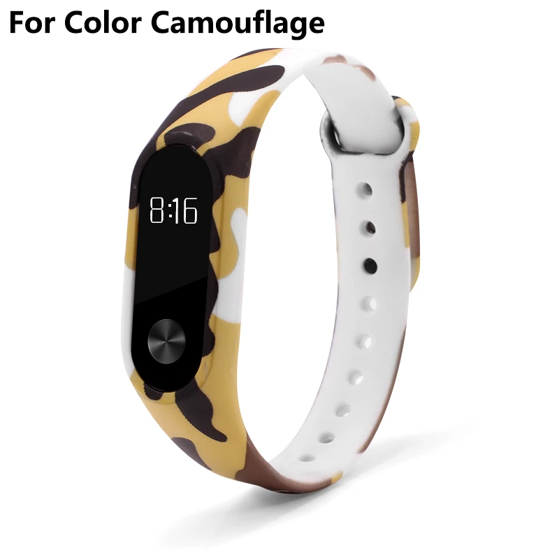 Браслет mi Band 2, цветной ремешок для замены Xiaomi mi band 2, аксессуары для смартфонов, силиконовый разноцветный браслет - Цвет: For Color Camouflage
