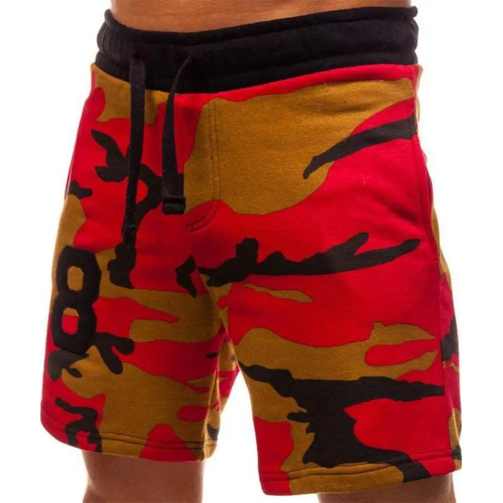 Yiwa Мужская мода камуфляж печати повседневные пляжные шорты пятые брюки высокое качество мальчик тонкий пальто простая одежда