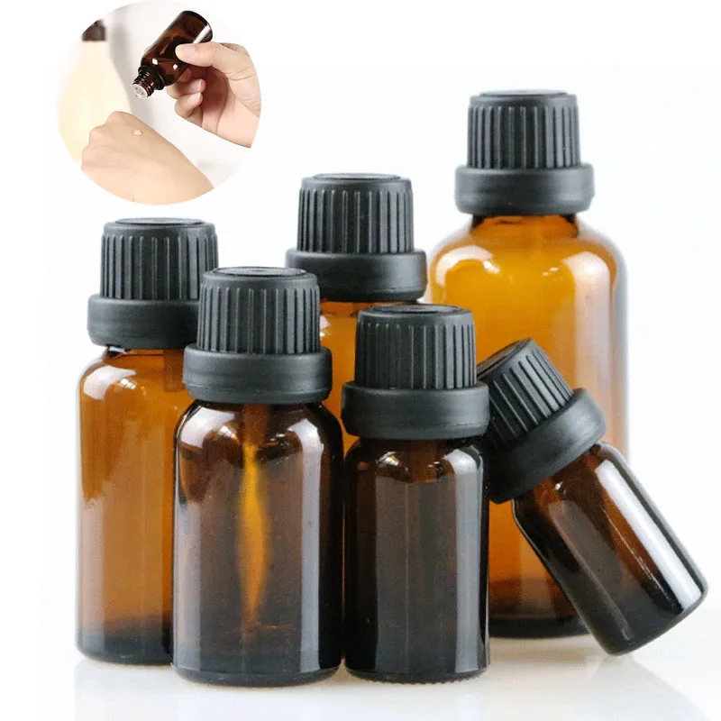 36pcs 5ml/10ml/15ml/20ml/30ml Amber Brown Glass Euro Dropper Bottles Essential Oil Liquid Aromatherapy Pipette Vials Containers | Красота и