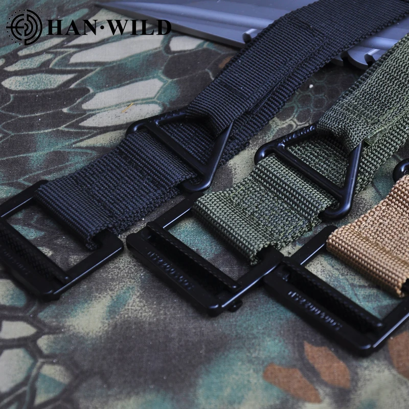 Tactical Army Belt Outdoor Nylon Waist Belts Metal Buckle Hook Accessories Waist Support Hunting  Duty Men Military