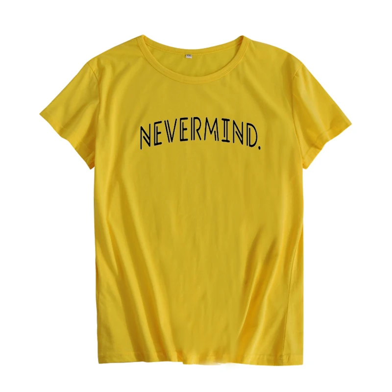 Футболка женская Nevermind черная/белая футболка в стиле Харадзюку панк рок|tee shirt