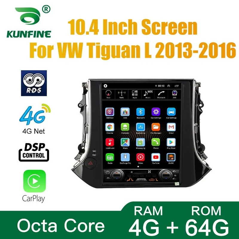 Автомагнитола Tesla Style для VW Tiguan L 2013-2016 Восьмиядерный процессор 4 Гб ОЗУ 64 ПЗУ Android 10