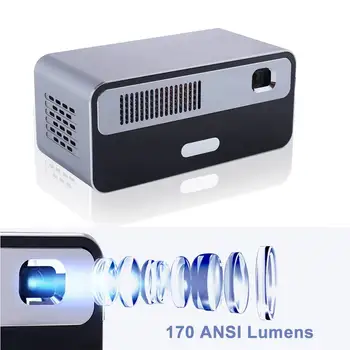 

MINI LED DLP Projector Android Interactive Projector 170 ANSI Lumens 1080P Dual Wifi bluetooth Android 7.1 1G+16GB Media Player