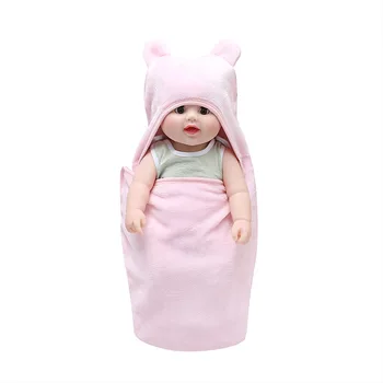 

Newborn Baby Blanket Soft Flannel Cute Bear Ears Sleeping Wrap Swaddle Best Perfect Birthday Gift