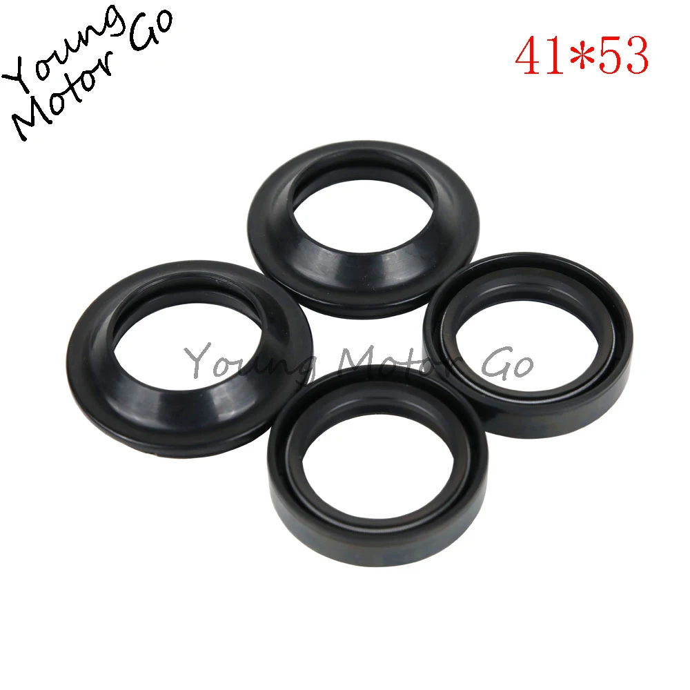 

Promotion 41*53 Front Suspension Fork Damper Dust Wiper Oil Seal Rubber For XR250R VT750 ER-6N Ninja 650R AN400 Shock Absorber