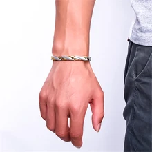 Здоровые магнитные мужские браслеты из титановой стали, терапевтические магнитики, мужской браслет, подарок, модное ювелирное изделие, очаровательный браслет