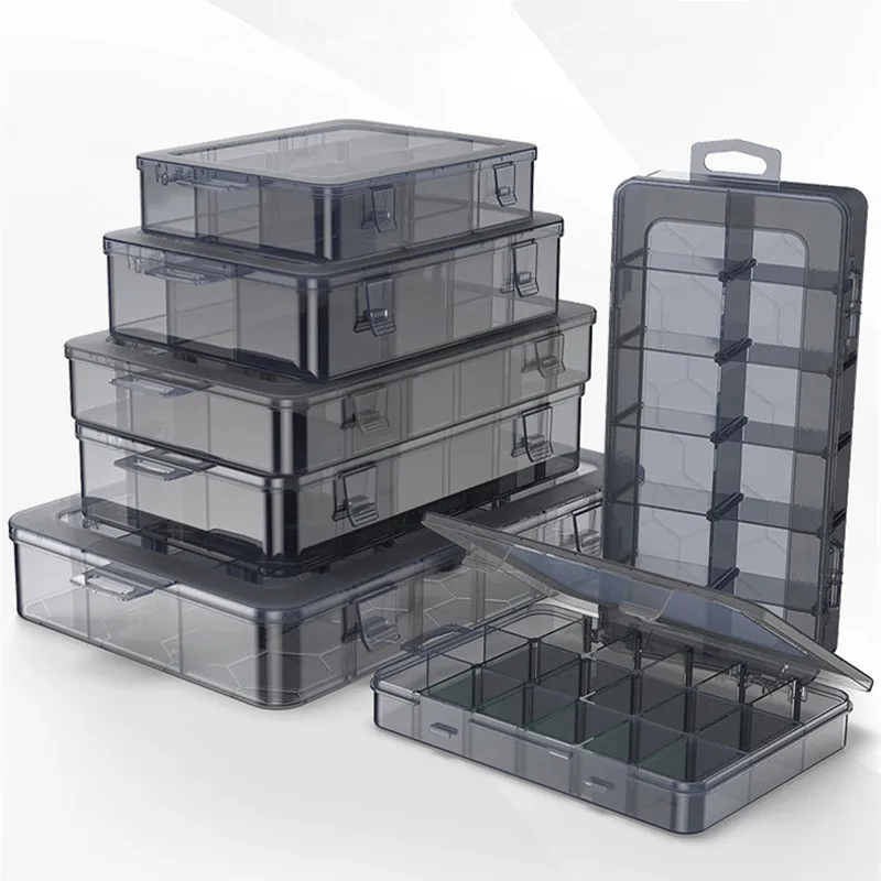 

Plastic 9-24 Grids Adjustable Components Compartment Storage Organizer For Screw Beads Hardware Crafts Storage Box KA0010