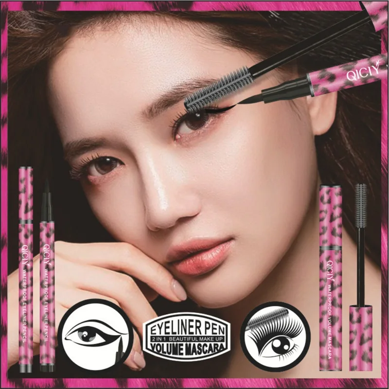 

Eyelash Mascara Leopard Mascara Waterproof Quick Dry Liquid Mascara Eye Makeup Cosmetics Beauty#