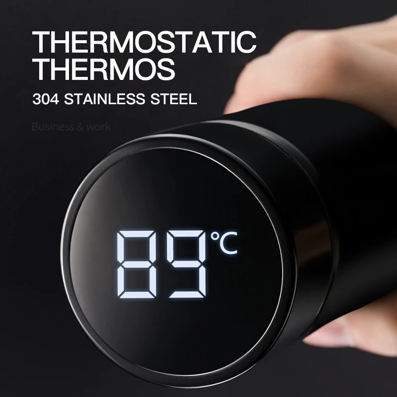Термосы 450 мл, термосы, температурный дисплей, 304 нержавеющая сталь, бутылка для горячей воды, кружка для кофе, чая, молока, Термокружка