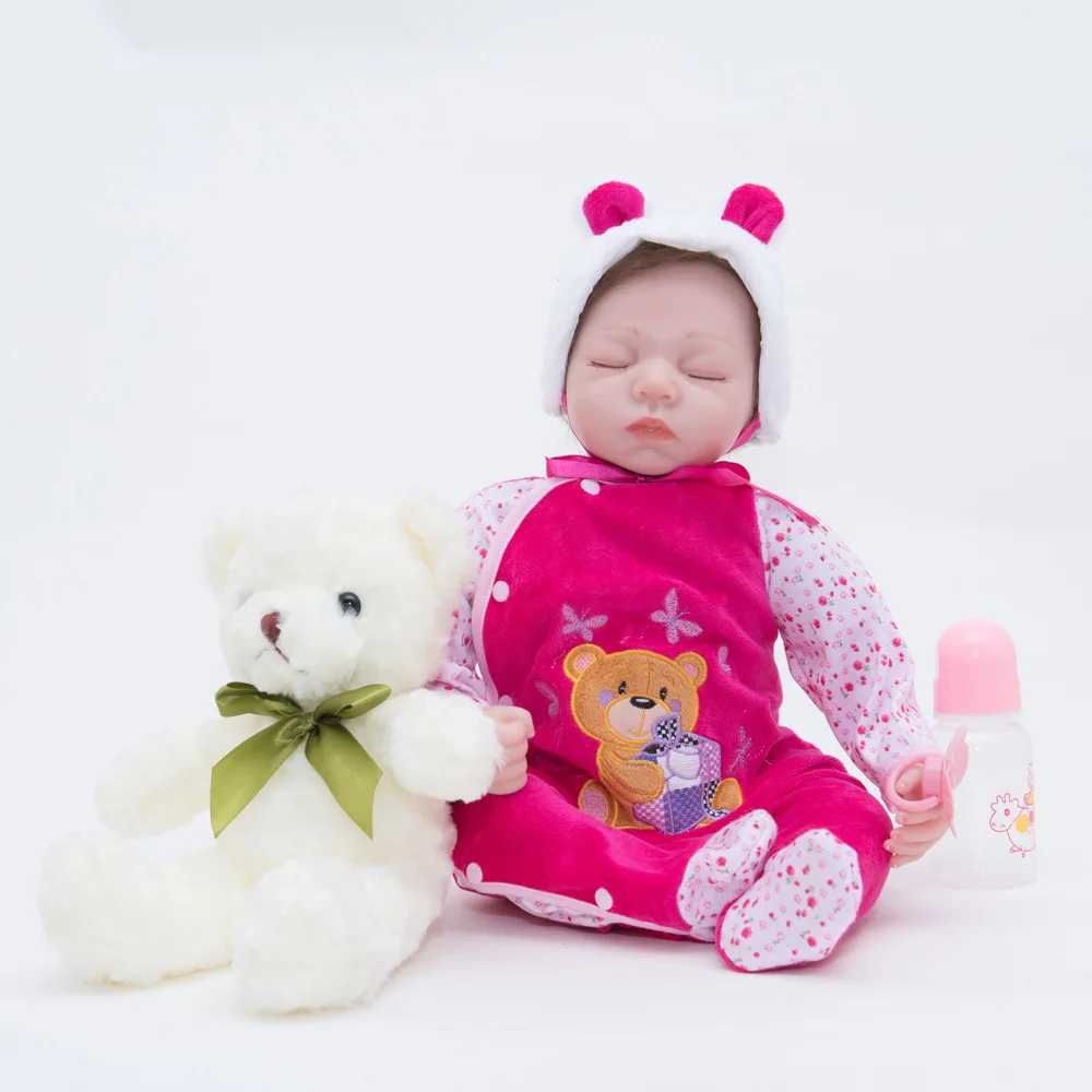 

Reborn Baby Rebirth Doll Toy Soft Rubber Belly Closed Eyes Doll Reborn Baby Doll Real Baby Small Dolls