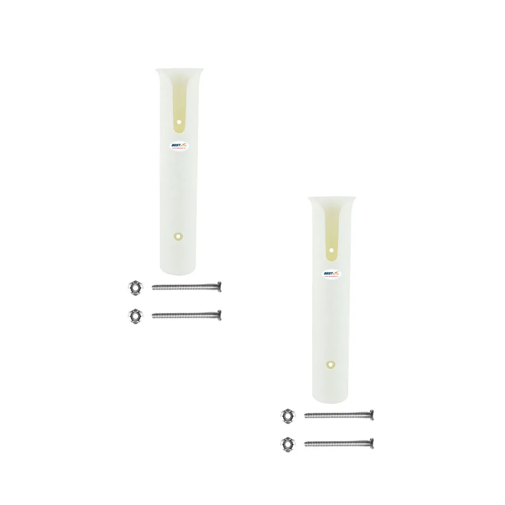  2x Boat Slotted Rod Holder Rack With Black Of Plastic PP