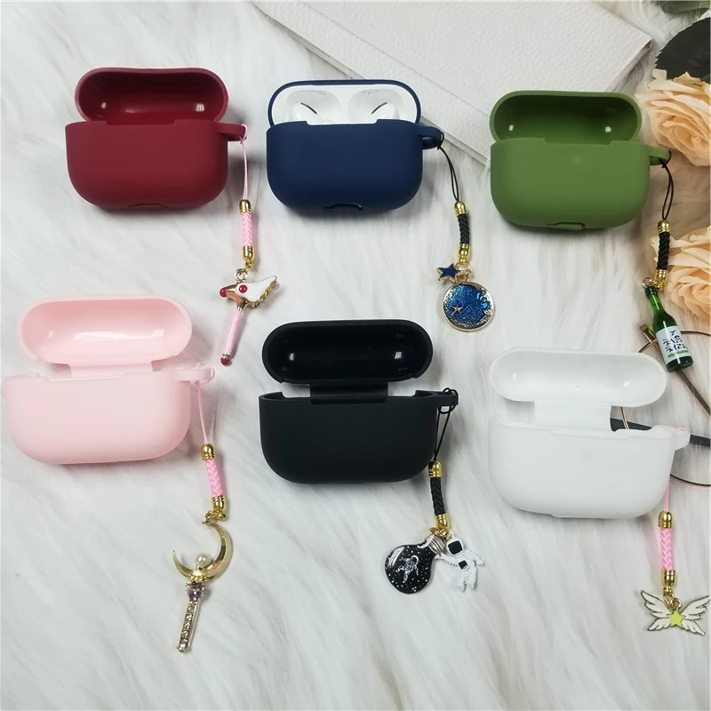 

Silicone Case For Airpods Pro Bluetooth Earphone Case Box For AirPods 3 Soft Cover With Luxury Charms
