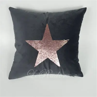 Pink Star LeRadore, новинка, в скандинавском стиле, бархатная ткань, валик, твердый, блестка, звездный узор, наволочка, подушка, бросок для отеля, автомобиля компании - Цвет: Pink Star