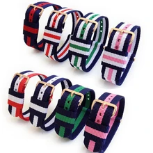 Neway 18 мм 20 мм Мужские и женские нейлоновые наручные часы dw ремешок для часов Ремешок из розового золота застежка пряжка для ремня 40 мм 36 мм