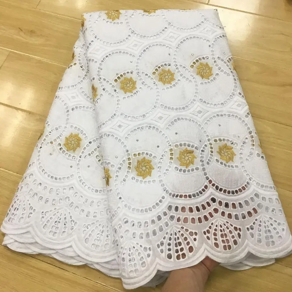gold swiss voile lace in switzerland african lace fabric tissu broderie africain suisse pink french lace fabric for women5yard/lot - Color: gold