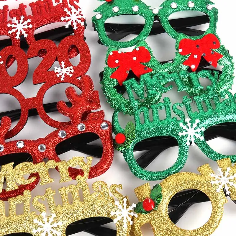 1 шт., повязка на голову с оленьими рогами, рождественские очки, очки для детей, Рождественский костюм, Рождественский реквизит для фото вечеринок
