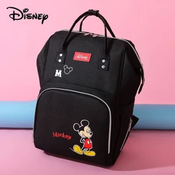 Disney mochila de Mickey para pañales, bolso de gran capacidad para cochecito de mamá, bolsas multifunción para pañales de viaje al aire libre, impermeable