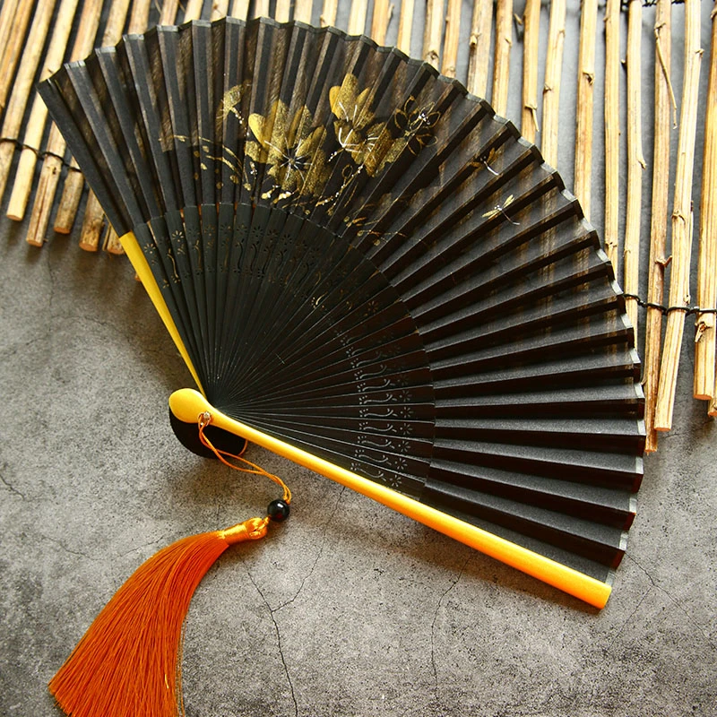 

Bamboo Fan Folding Fan Ventilador Hand Painted Phnom Penh Ventilateur Abanicos Para Boda Photography Props Gift Summer Portable