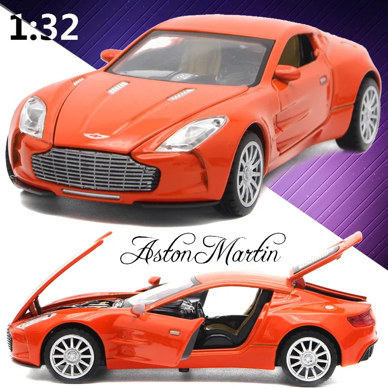 1:32 Aston Martin модель автомобиля из сплава со звуком воина четыре открытые модель гоночной машины для детей маленький автомобиль